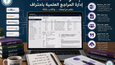برنامج إندنوت (EndNote) لإدارة المراجع العلمية وتنظيم الاقتباسات في الأبحاث العلمية.