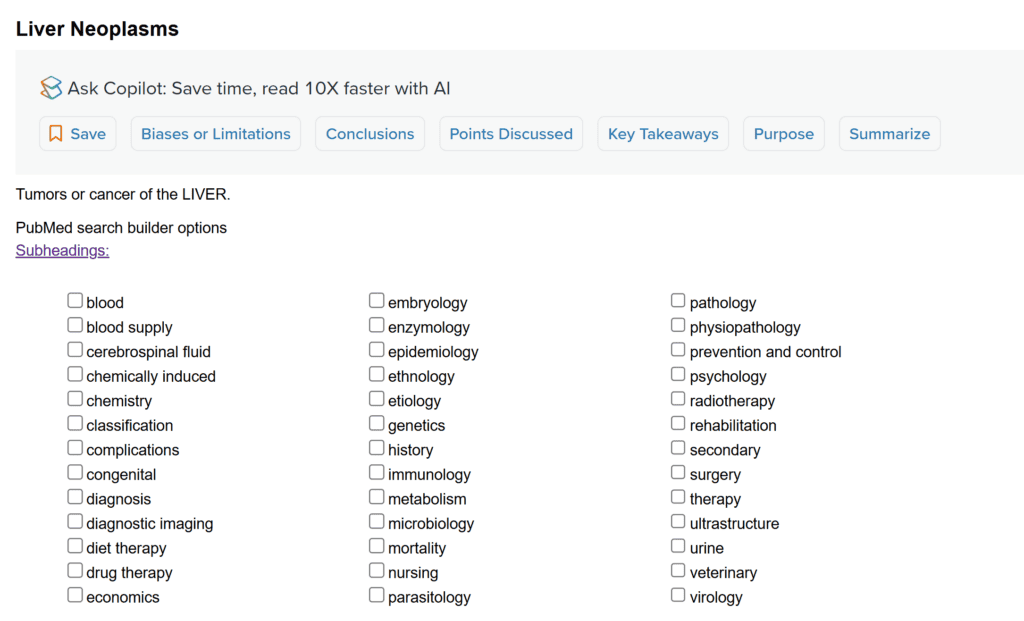 شرح عملي لاستخدام المصطلحات الفرعية (Subheadings) في نظام MeSH لتحسين نتائج البحث داخل ببمد (PubMed).