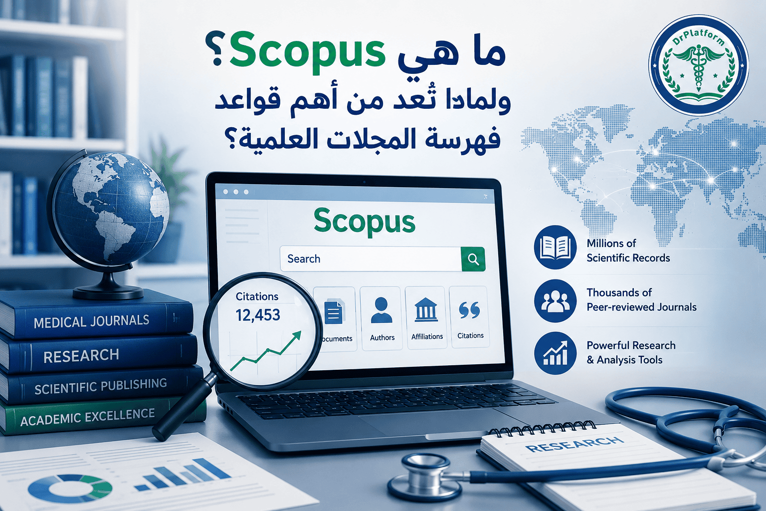 ما هي قاعدة بيانات سكوبس (Scopus) وأهميتها في فهرسة المجلات العلمية