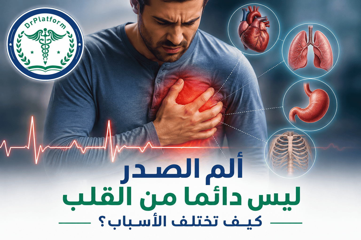 ألم الصدر وأسبابه المختلفة ومتى يحتاج إلى تقييم طبي