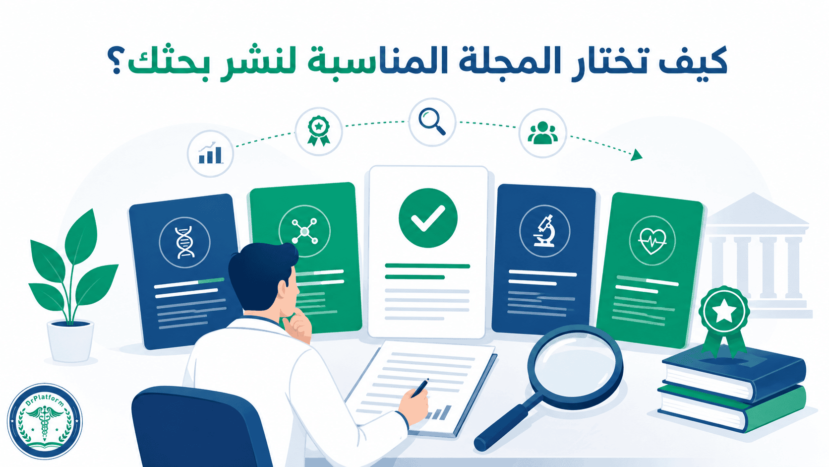 اختيار المجلة المناسبة لنشر البحث العلمي والتحقق من الفهرسة والمؤشرات