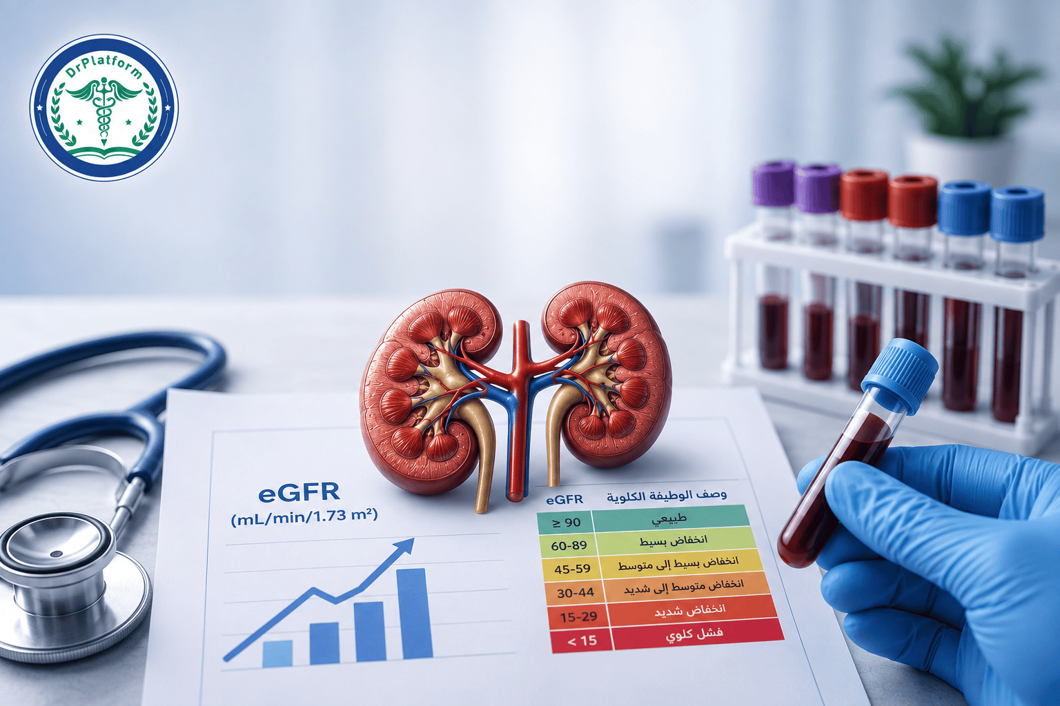 معدل الترشيح الكبيبي eGFR وتفسير أرقام تحليل وظائف الكلى