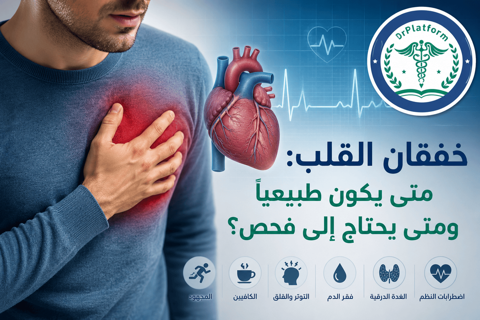 خفقان القلب وأسباب تسارع وعدم انتظام ضربات القلب ومتى يحتاج إلى فحص