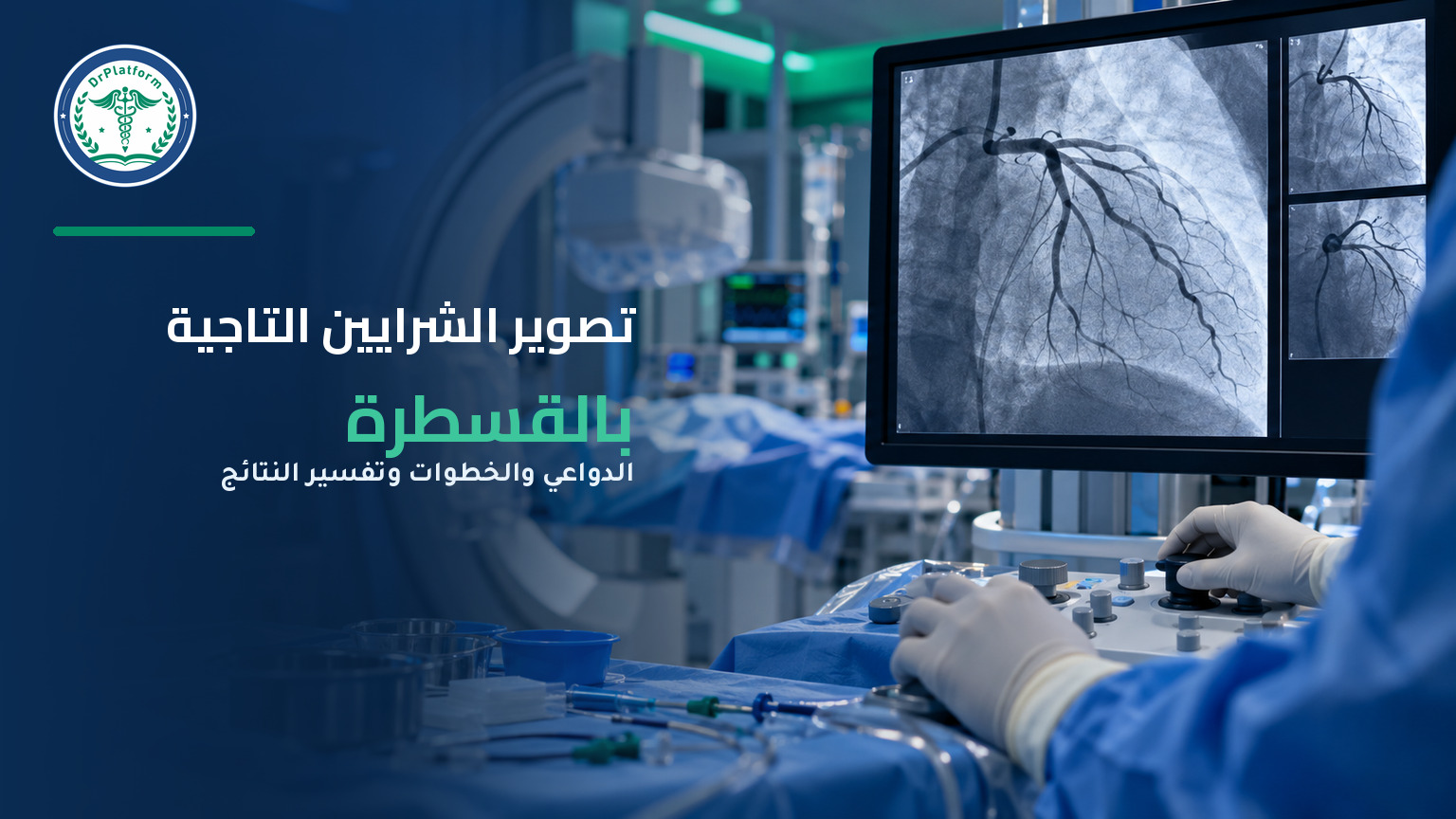 تصوير الشرايين التاجية بالقسطرة داخل مختبر قسطرة القلب
