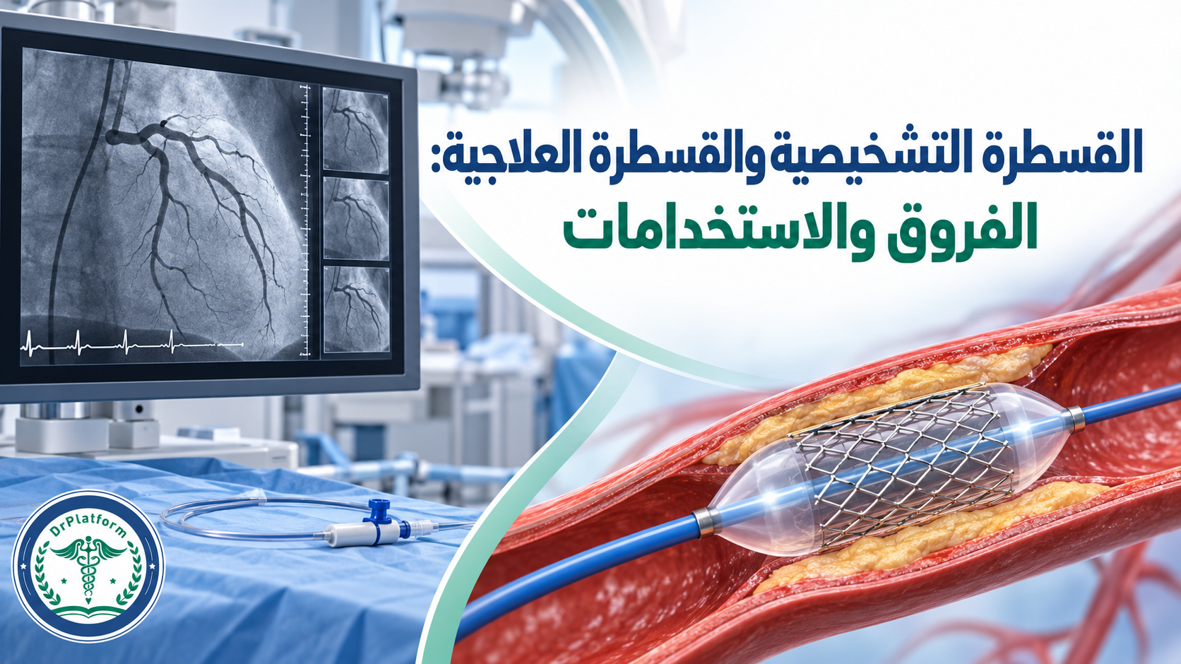 القسطرة التشخيصية والقسطرة العلاجية والفرق بين استخداماتهما