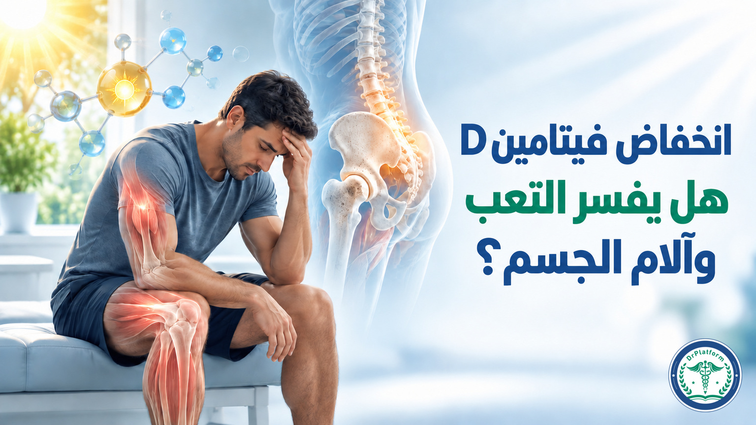 انخفاض فيتامين D وعلاقته بالتعب وآلام العظام والعضلات